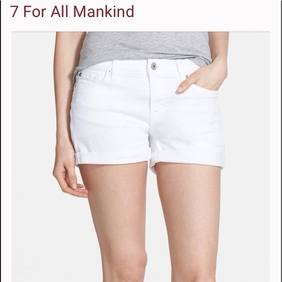 7 for All Mankind | White Denim Shorts | Size 27 - Picture 2 of 12